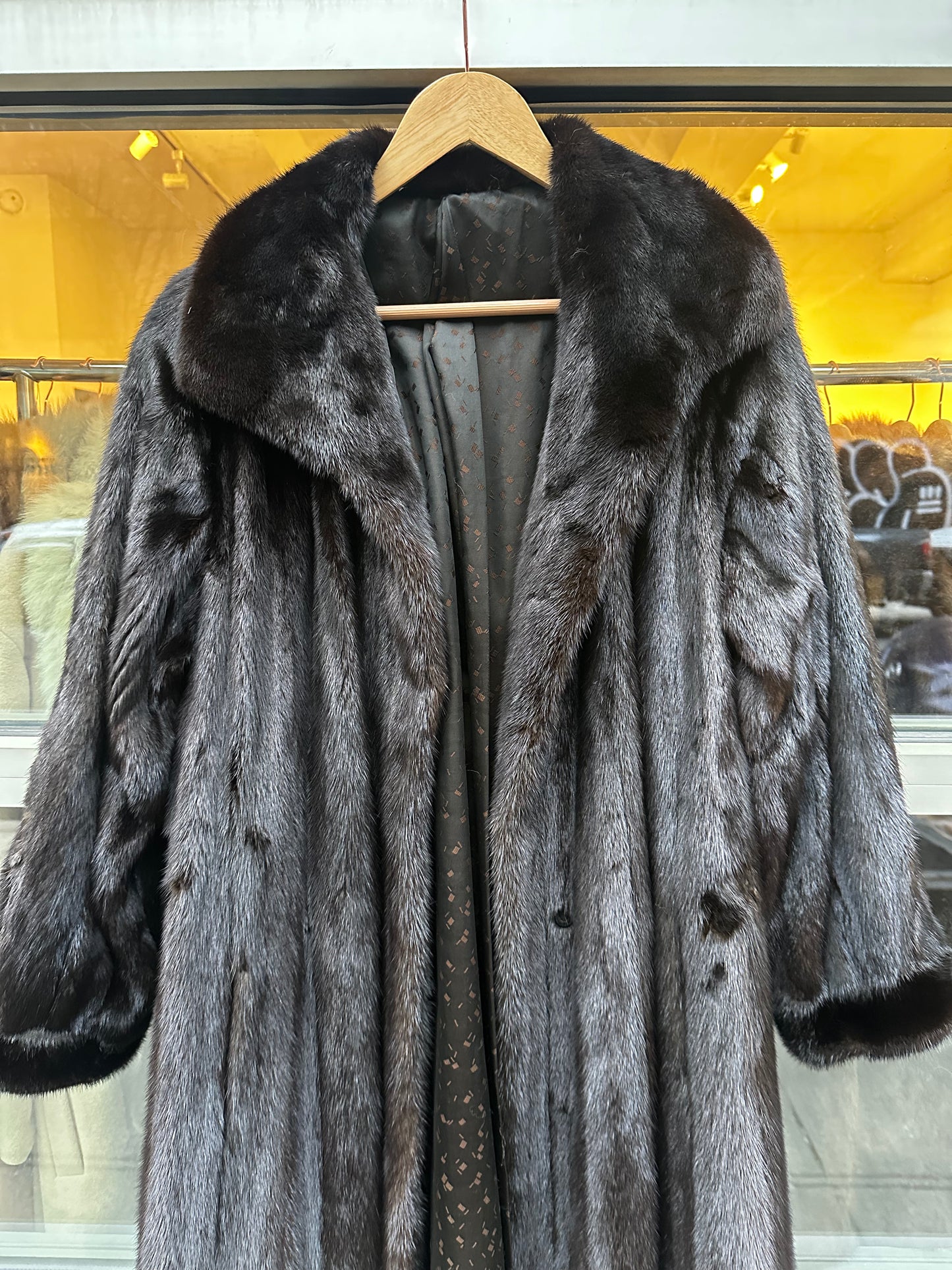 Black Full Length Mink Coat