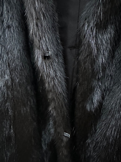 Black Mink Fur Coat