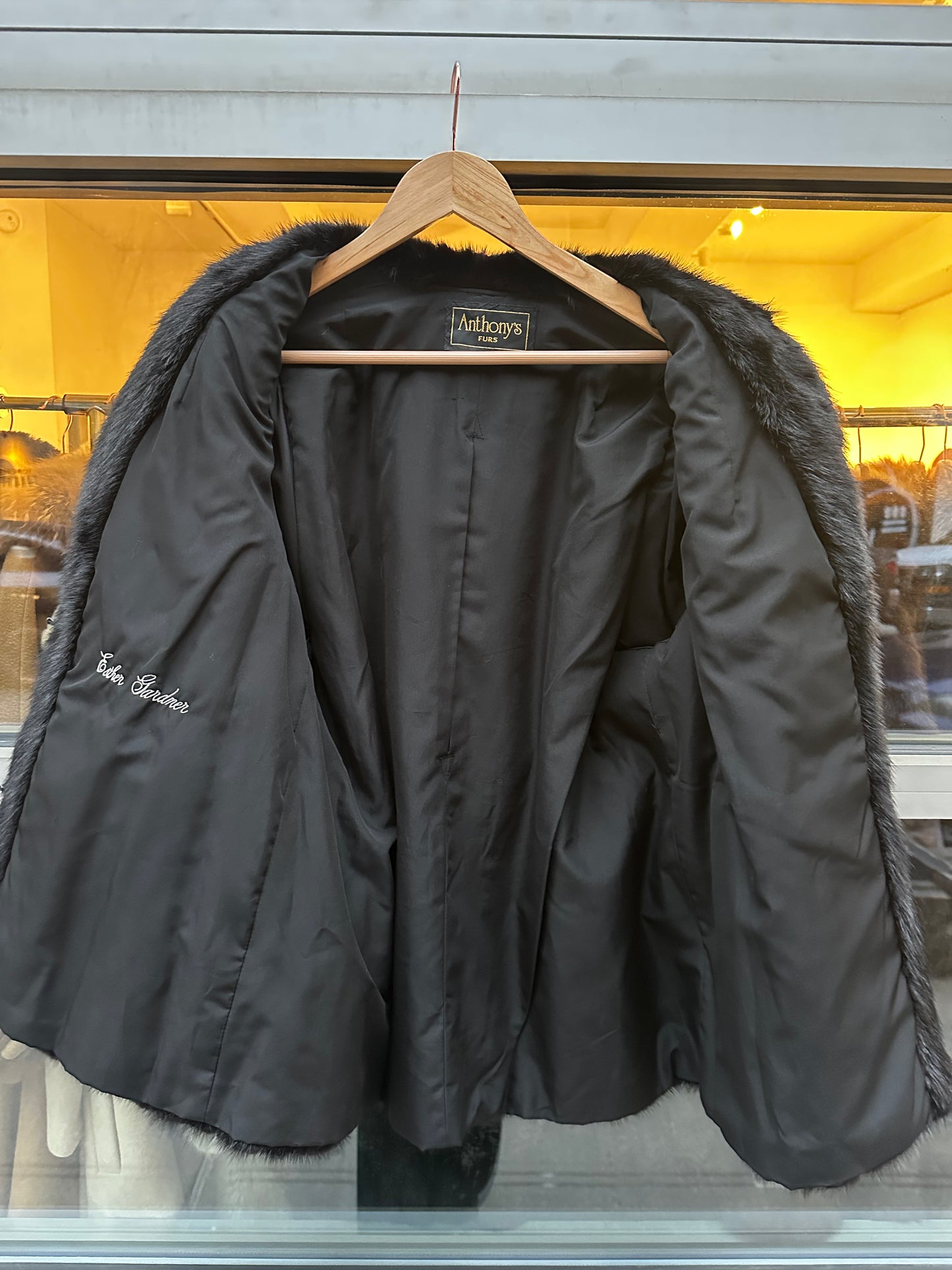 Black Mink Fur Coat