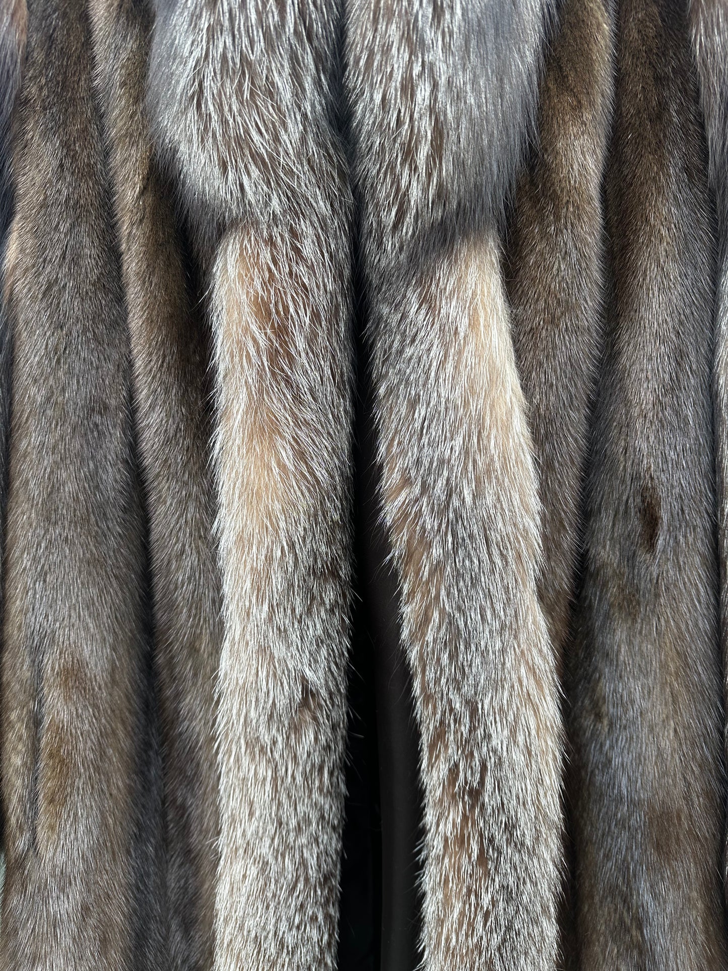 Mahogany Mink Crystal Fox Collar & Sleeves