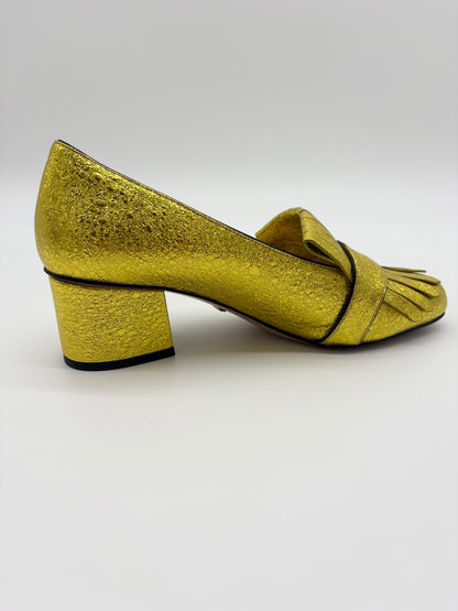Gucci Marmont Eyelash Fringed Pumps