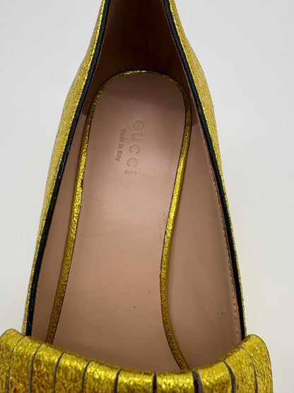 Gucci Marmont Eyelash Fringed Pumps