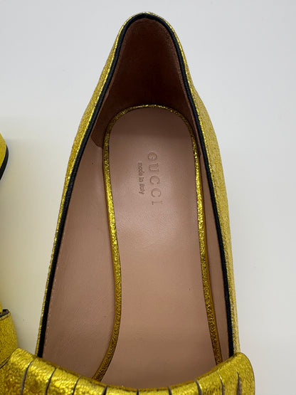 Gucci Marmont Eyelash Fringed Pumps