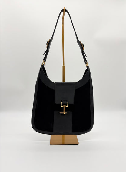 1970’s Gucci Jackie suede and leather black bag