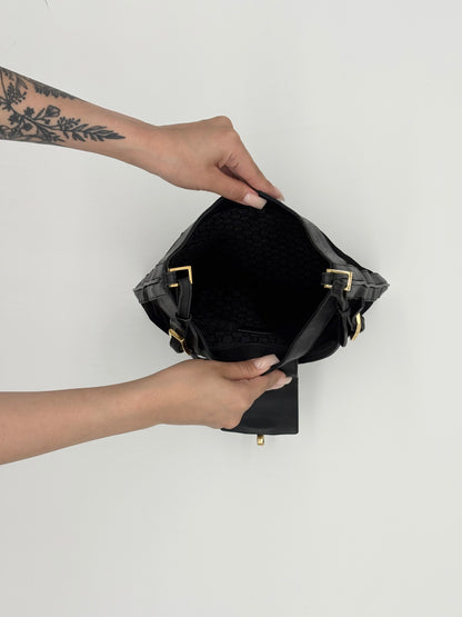 1970’s Gucci Jackie suede and leather black bag