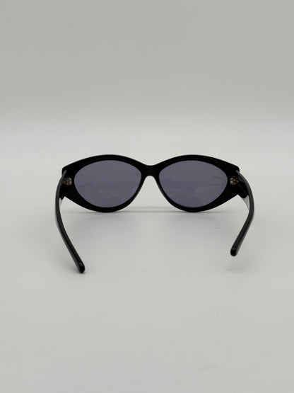 Gucci Thick Black Gold GG Cat Eye Sunglasses