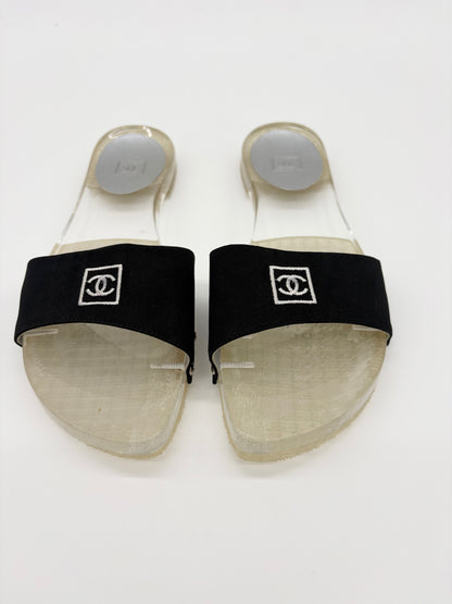 Vintage Chanel Flats Luctie Sport Slides