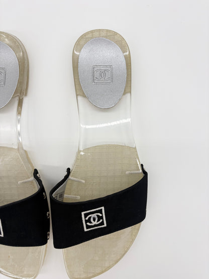 Vintage Chanel Flats Luctie Sport Slides