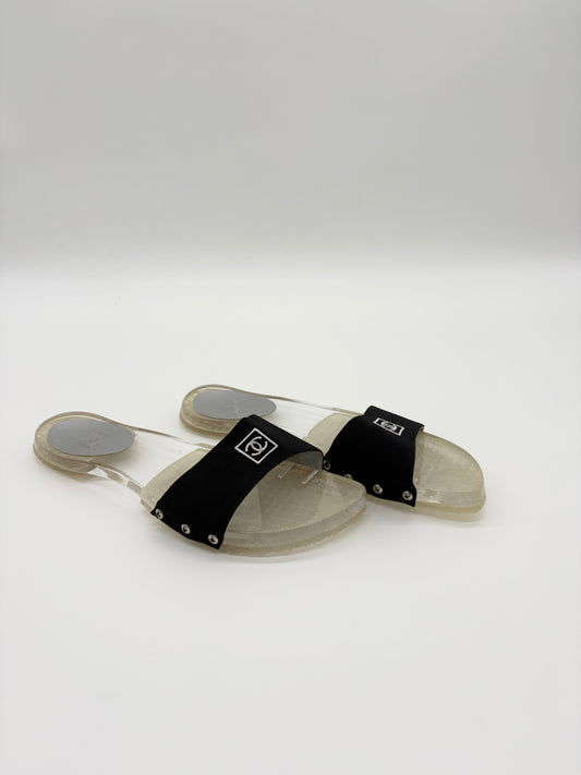 Vintage Chanel Flats Luctie Sport Slides