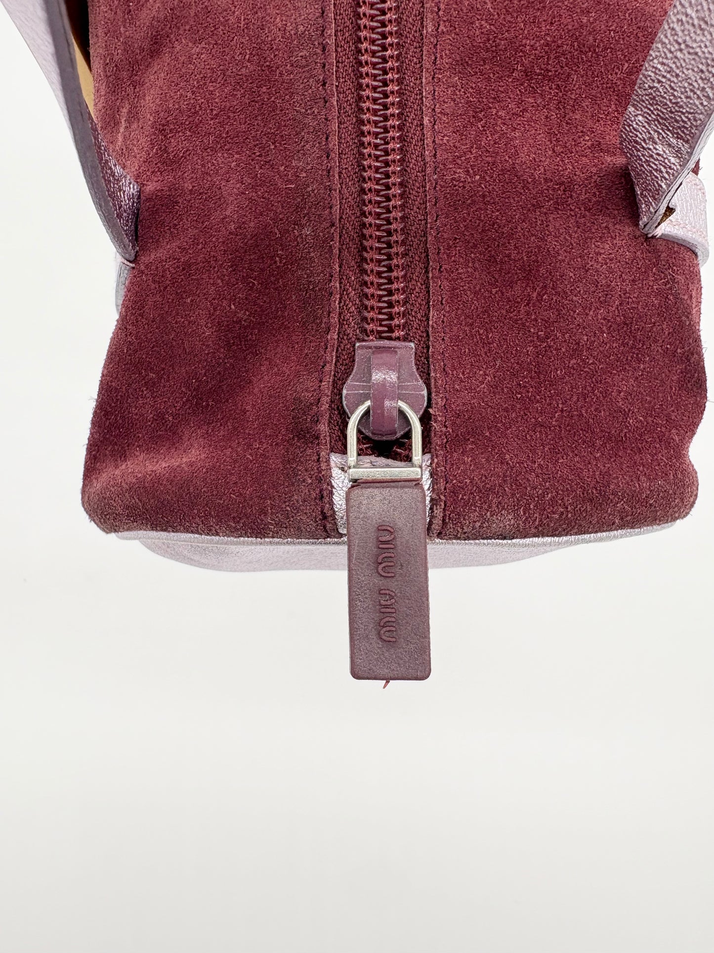 Miu Miu Suede Lighting Bolt Bag
