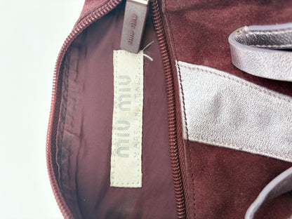 Miu Miu Suede Lighting Bolt Bag