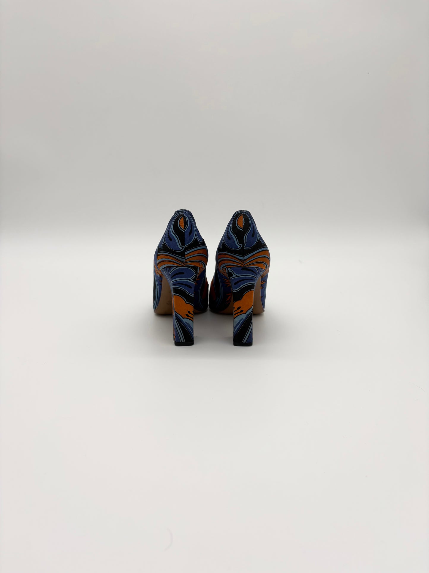 Vintage Prada Flower Leaf Print Pumps