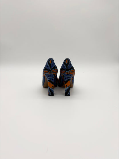 Vintage Prada Flower Leaf Print Pumps