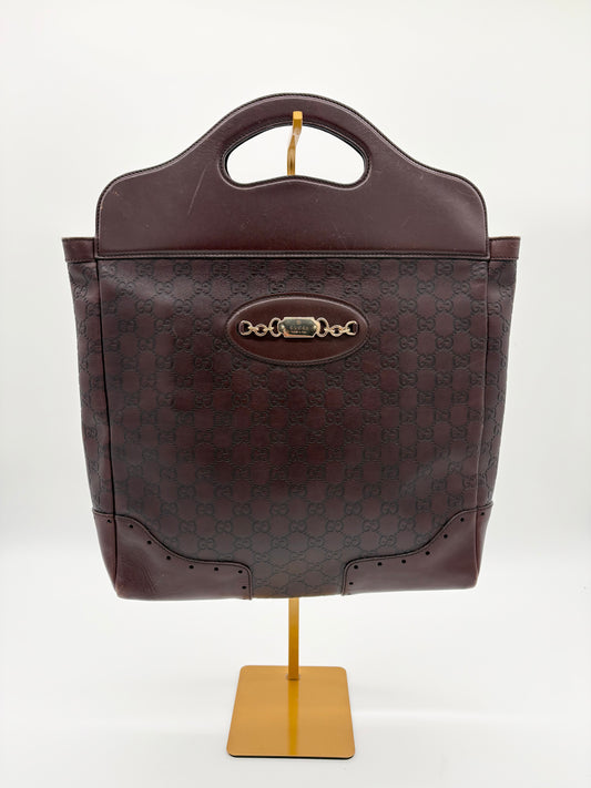 Gucci Guccissima Tote Bag Brown Leather
