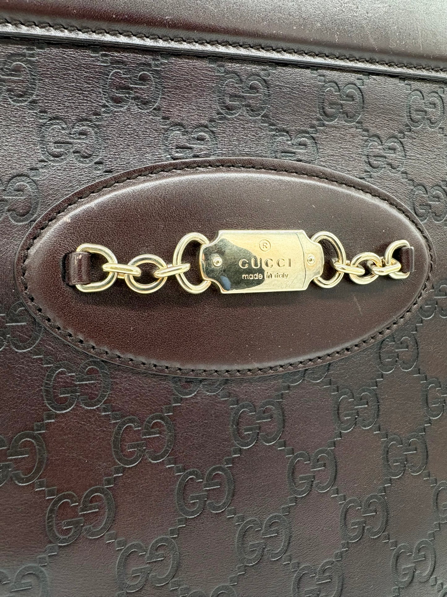 Gucci Guccissima Tote Bag Brown Leather