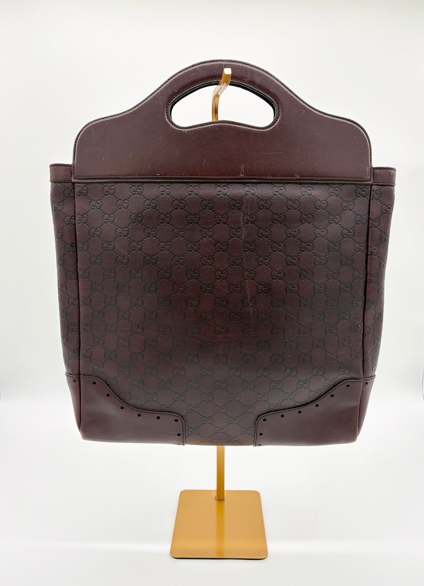 Gucci Guccissima Tote Bag Brown Leather
