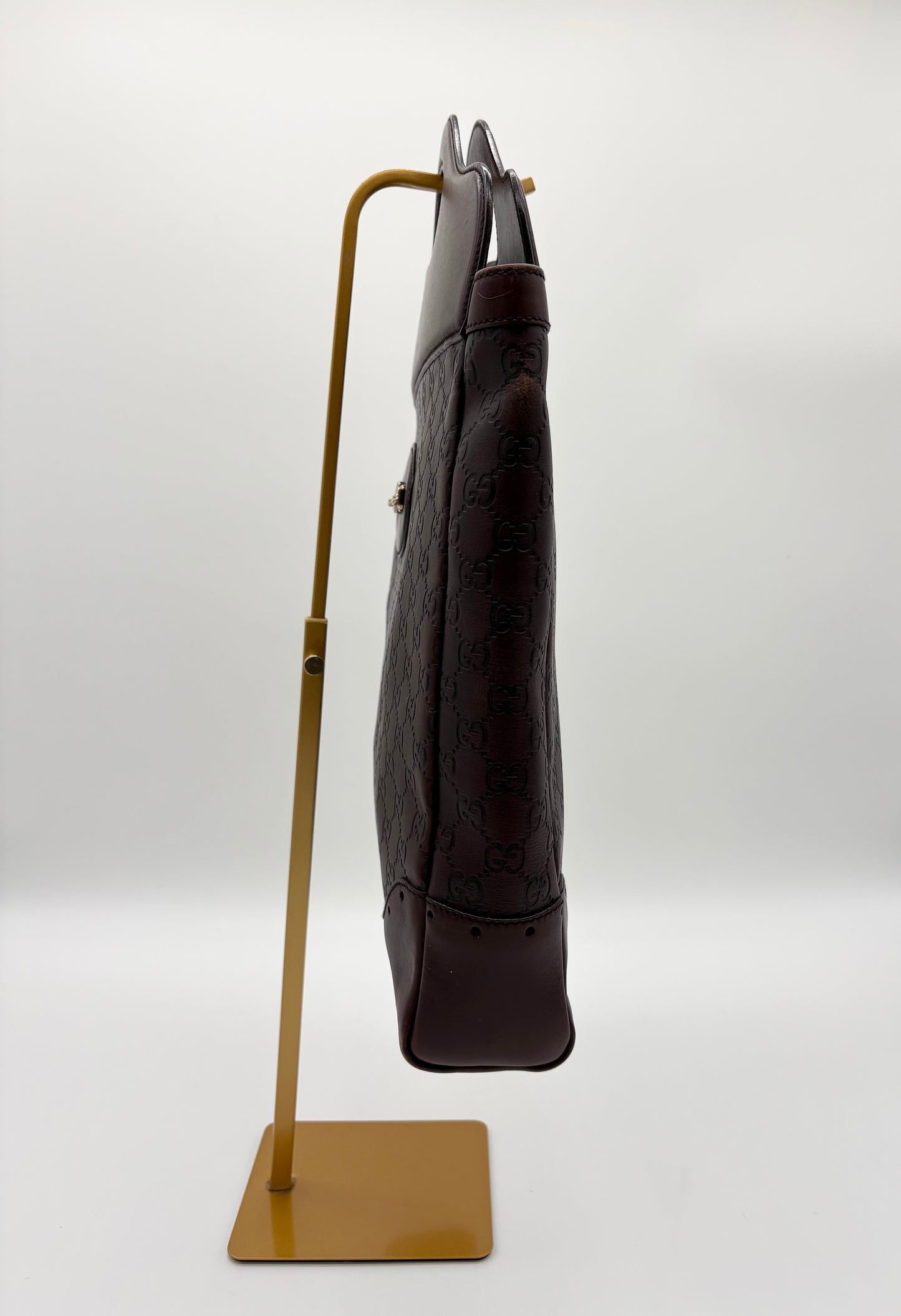 Gucci Guccissima Tote Bag Brown Leather