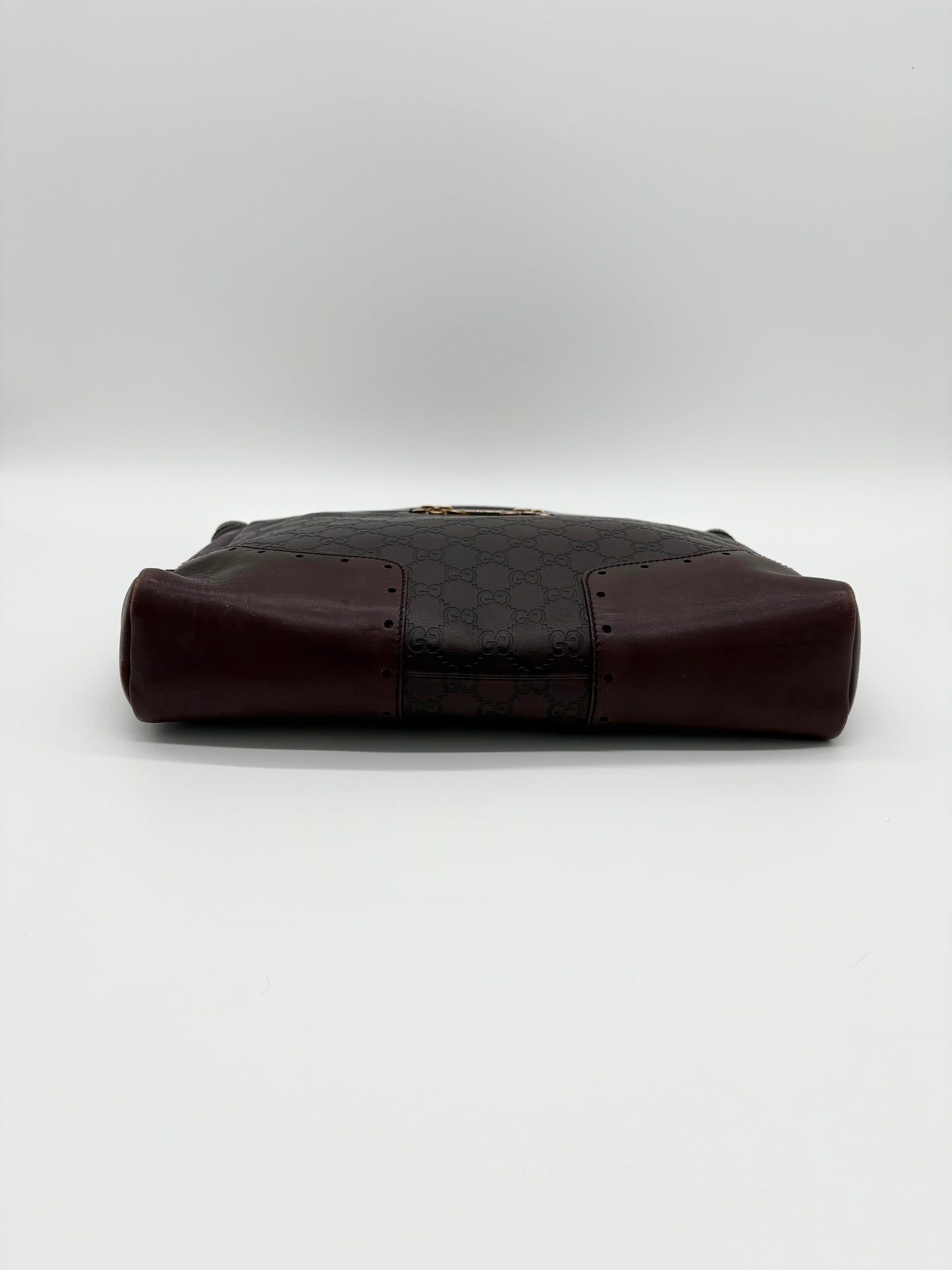 Gucci Guccissima Tote Bag Brown Leather