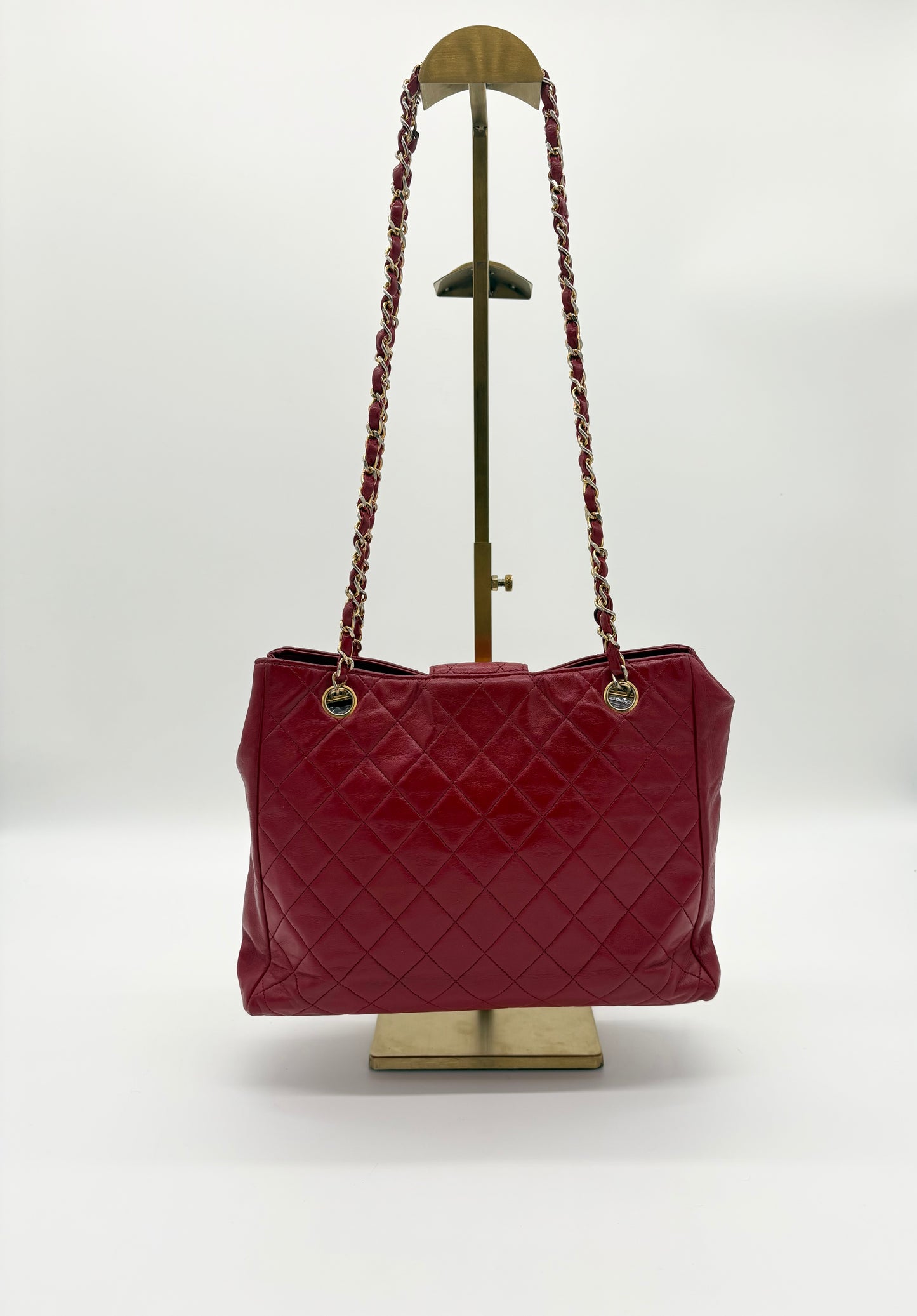 Vintage Chanel Quilted CC Shoulder Bag