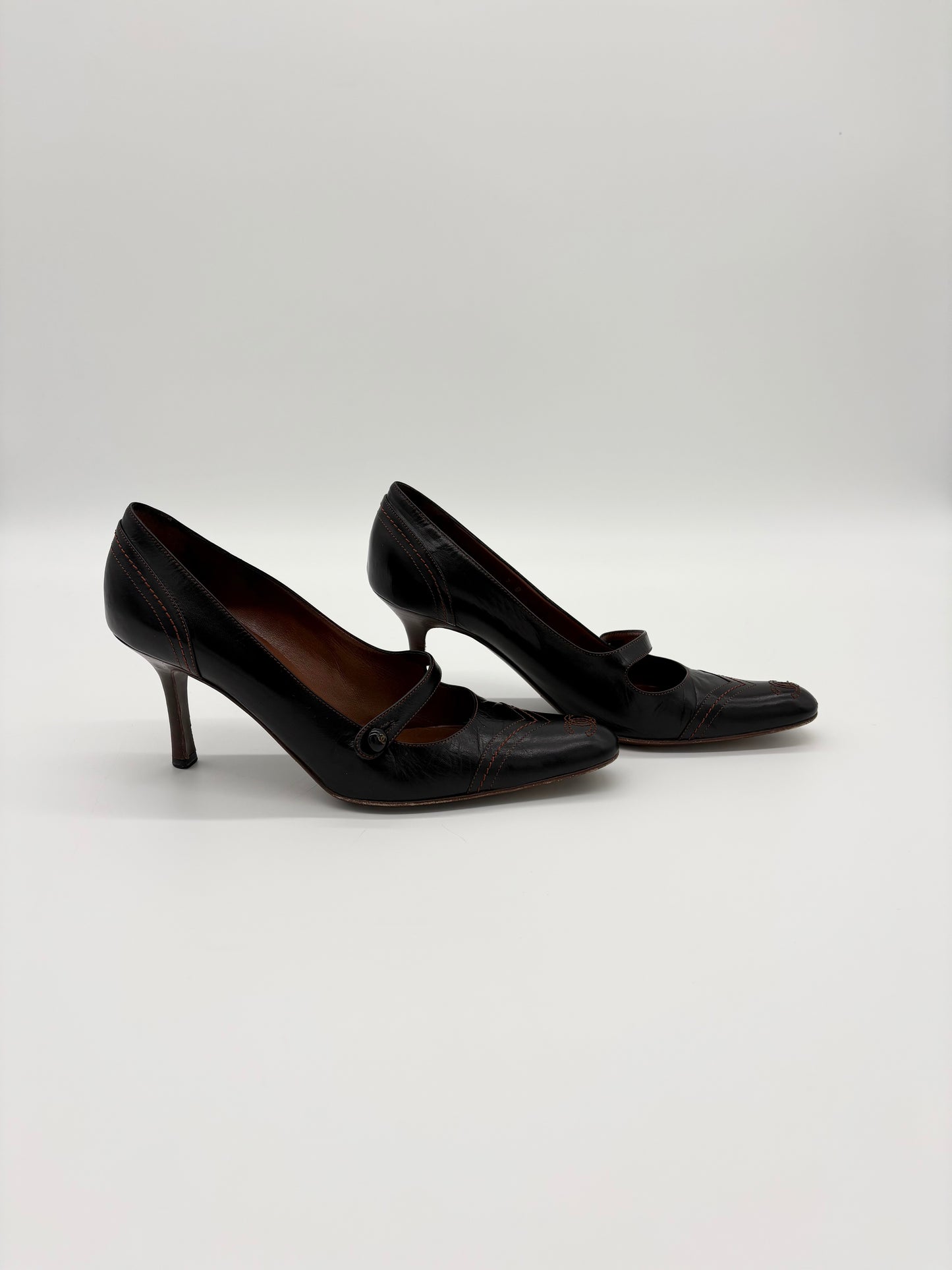 Vintage Chanel Mary Jane Pumps