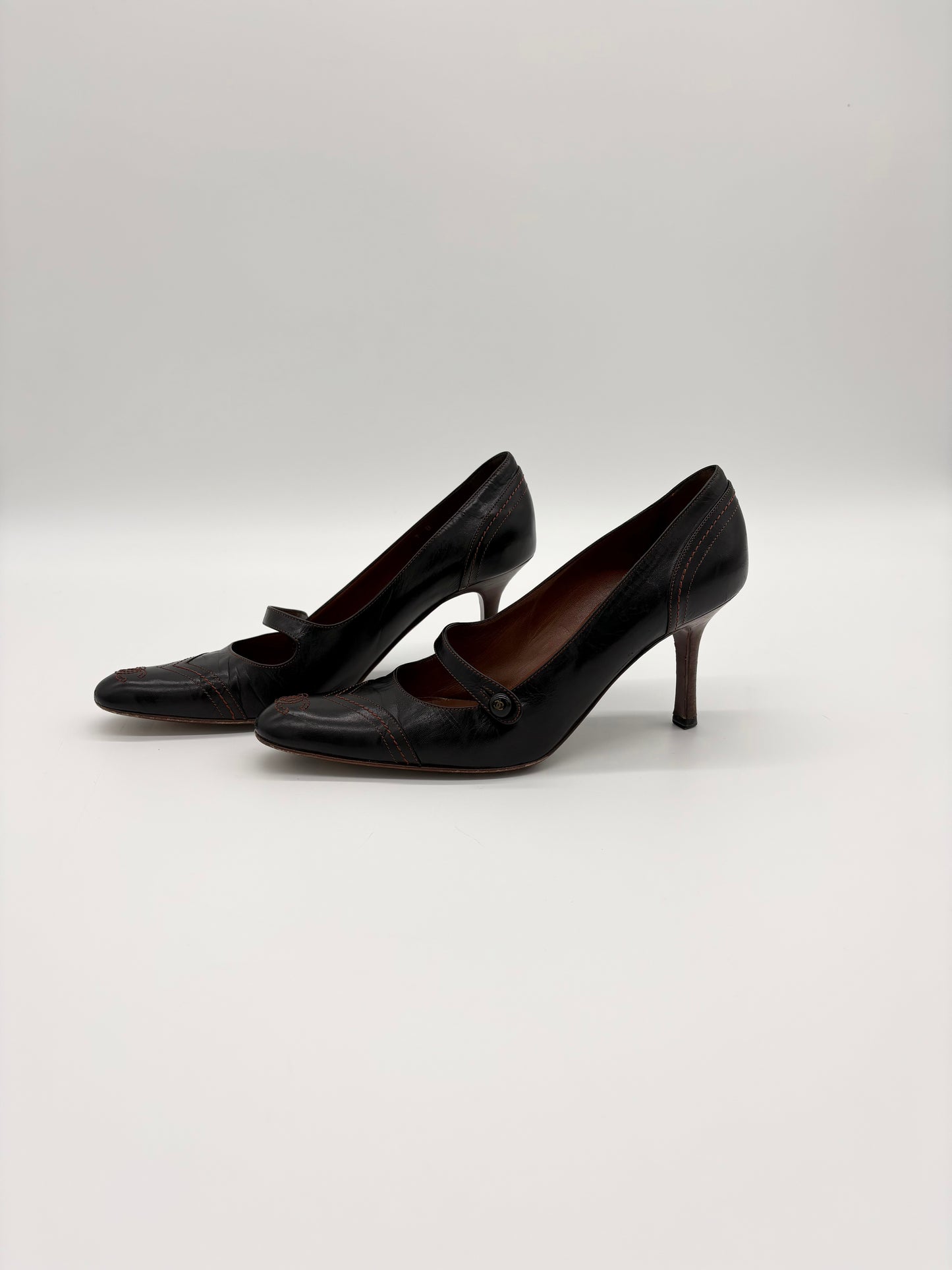 Vintage Chanel Mary Jane Pumps