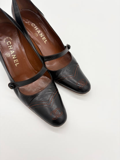 Vintage Chanel Mary Jane Pumps