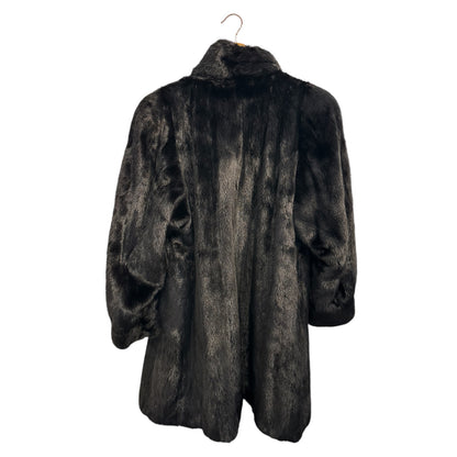 Royal Saga Black Mink Knee Length Coat