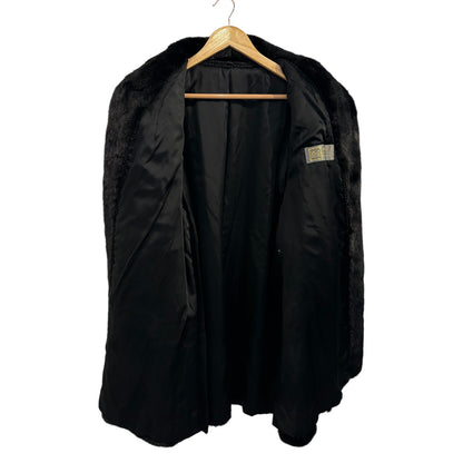 Royal Saga Black Mink Knee Length Coat