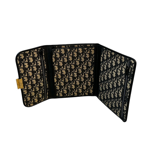 Dior Trotter Monogram Leather & Canvas Clutch