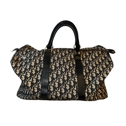 Dior Trotter Monogram Canvas & Leather Duffle Bag