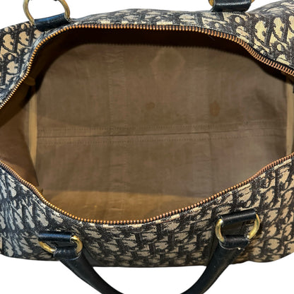 Dior Trotter Monogram Canvas & Leather Duffle Bag