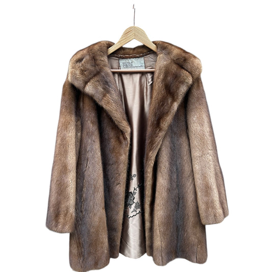 Brown Mink Knee Length Coat