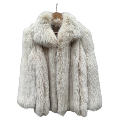 Blue fox fur coat