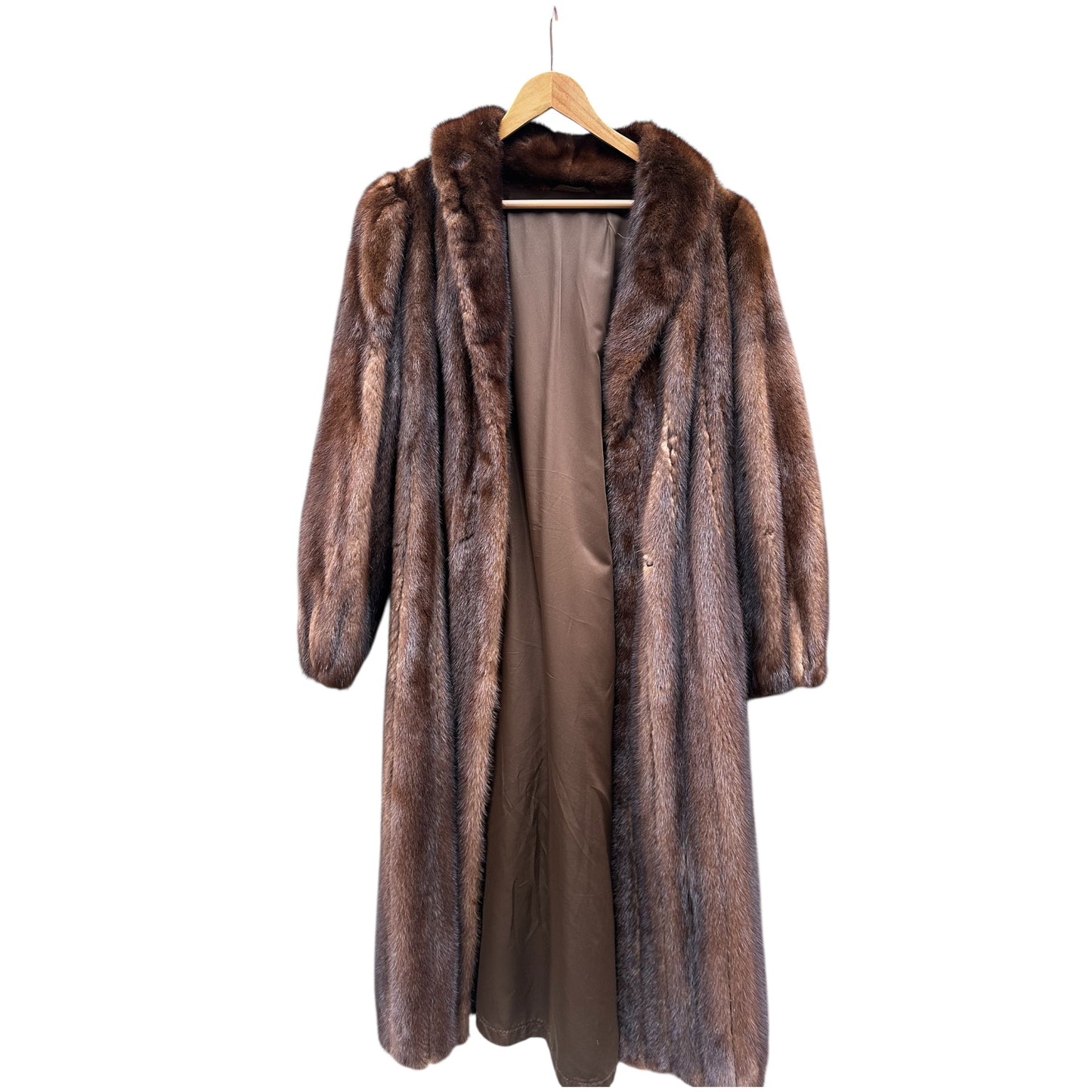 Full length Brown Russian Mink Coat