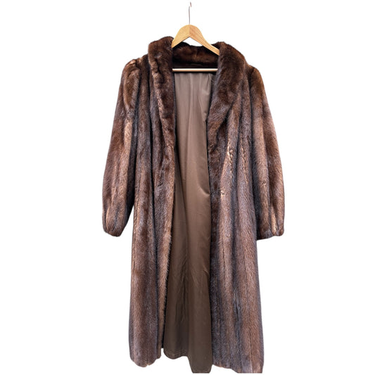 Full length Brown Russian Mink Coat
