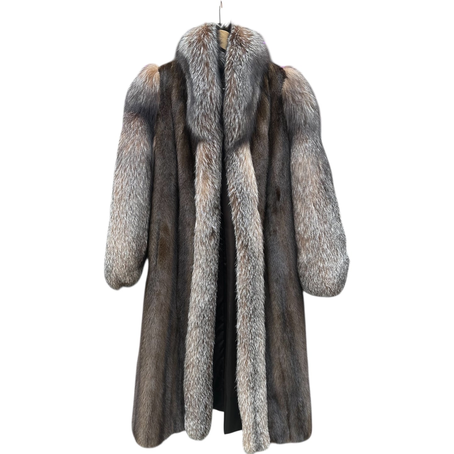 Mahogany Mink Crystal Fox Collar & Sleeves